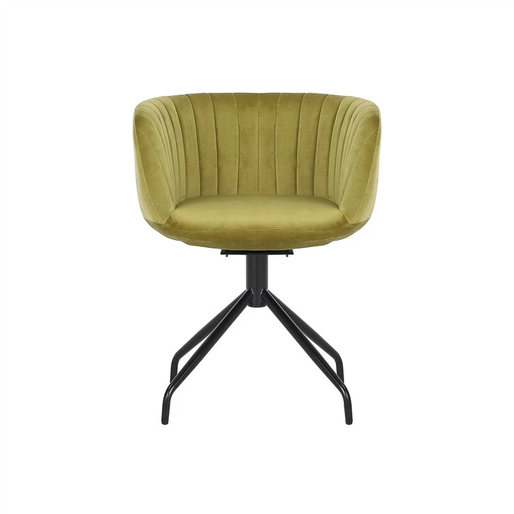 Ergonomik Swivel Leisure chèz ak kouvèti twal