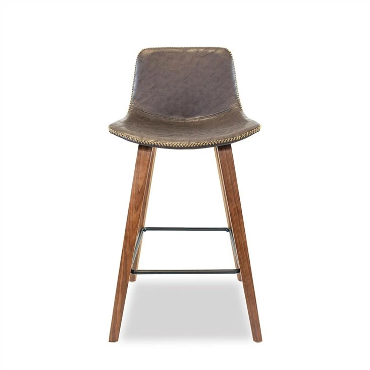 Barstools chèz Metal Footrest PU kousen chèz