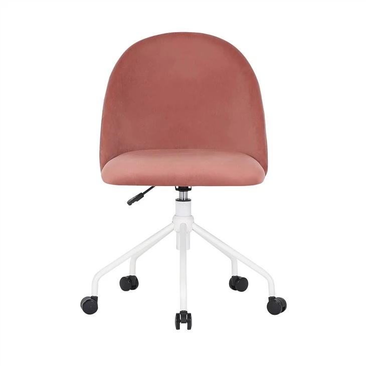 Morden Style Swivel chèz biwo lakay ak kouvèti twal velours