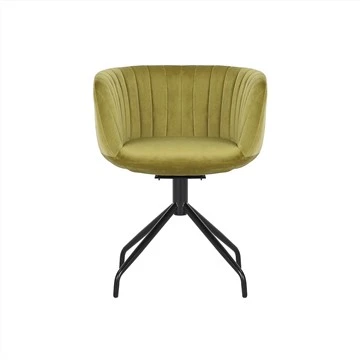 Ergonomik Swivel Leisure chèz ak kouvèti twal