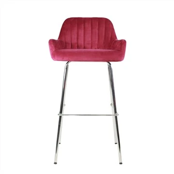 Modèn ergonomic janm metal twal kouvri Bar chèz pou manje maten