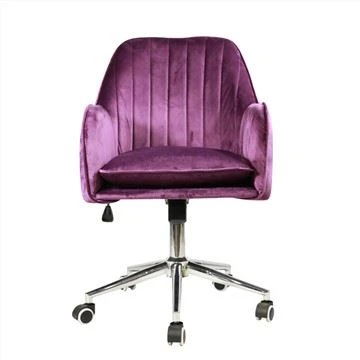 Swivel chèz biwo lakay ak kouvèti twal velours