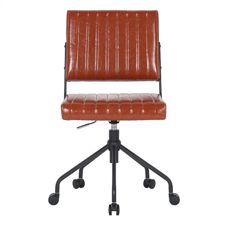 Wotè reglabl armless Brown Pu Leather Kay biwo chèz