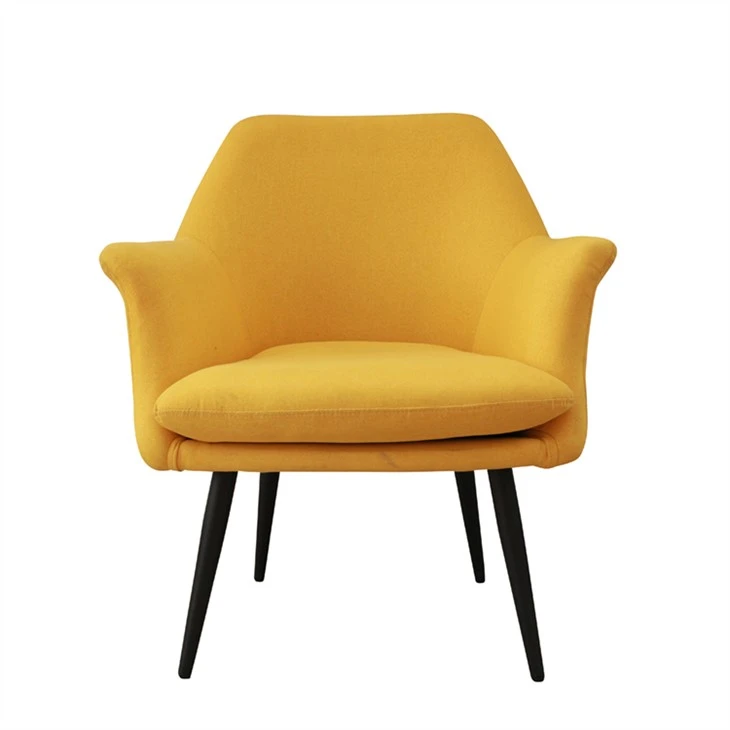 Mid-Chair aksan twal nan mitan syèk la ak janm bwa kawotchou