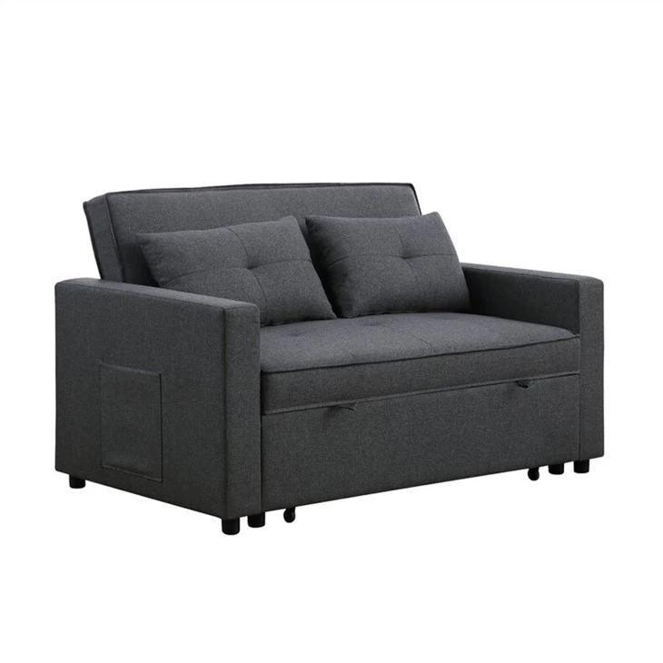 Patnè twal fin blan boure Tufed Futon Kanape kabann
