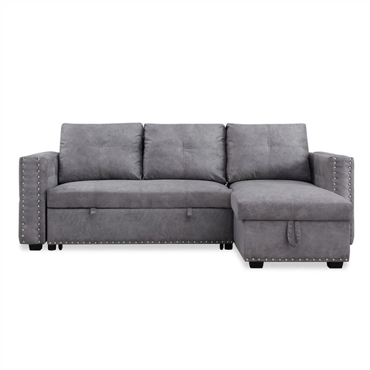 PU Depo Revèsib Kwen Sleeper Sofa