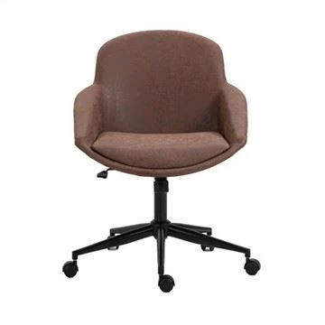 Brown Faux Leather Kay biwo chèz