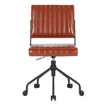 Wotè reglabl armless Brown Pu Leather Kay biwo chèz