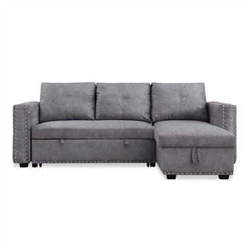 PU Depo Revèsib Kwen Sleeper Sofa