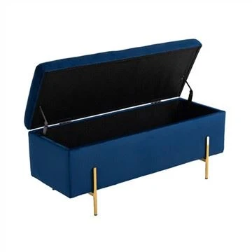 Depo Ottoman Blue Velvet twal kouvri