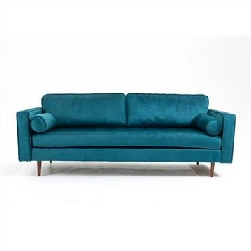 Modèn limyè liksye twal velours sofa