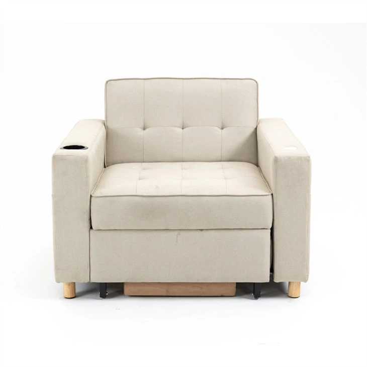 De-nan-yon sèl chèz sofa dekapotab milti-fonksyonèl