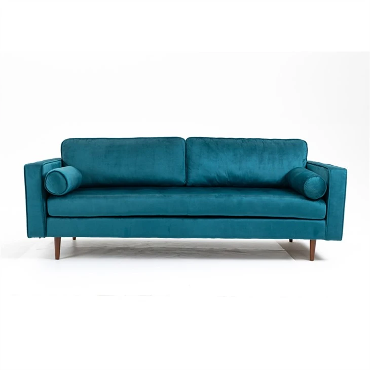 Modèn limyè liksye twal velours sofa