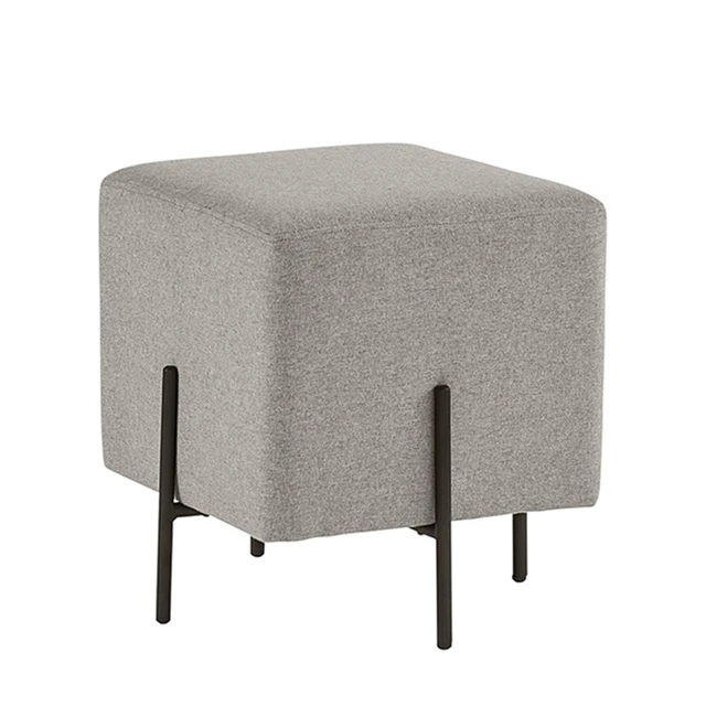 Square Ottoman tabourè ak janm metal