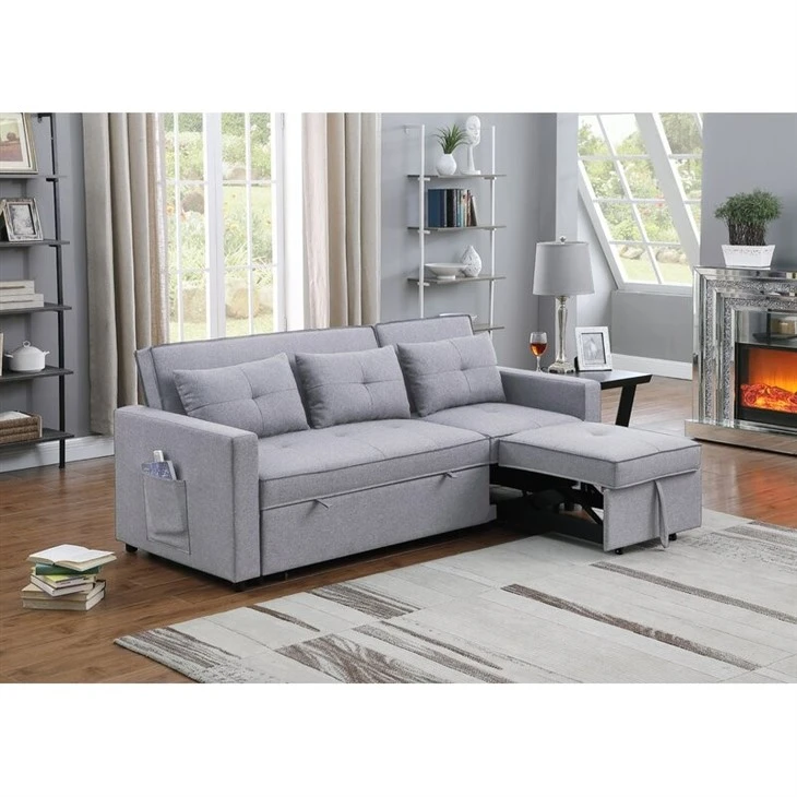 Dekapotab sofa kabann twal fin blan kouvri WILLOW