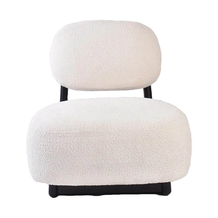 Chèz aksan twal modèn ak ankadreman bwa solid|Chèz Lounge Customizable pou Wholesale